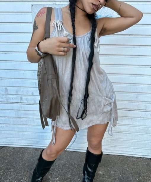 Alternative view of Vintage Bow Avant Garde Asymmetrical Top / Mini Dress (M/L)