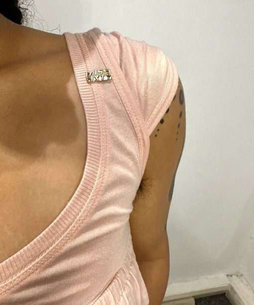 Vintage Miss Sixty Dusty Pink Avant Garde Balloon Vest Top (XS/S) - Image 3