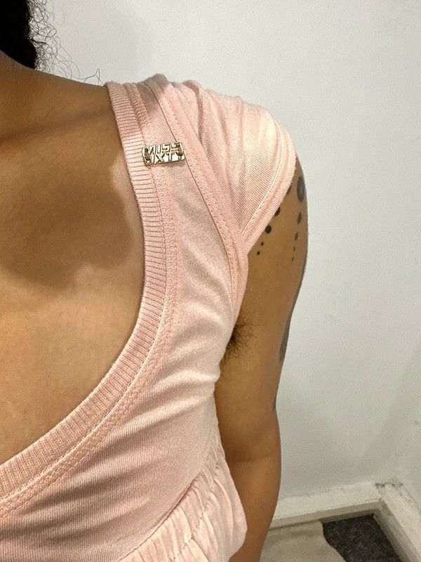 Vintage Miss Sixty Dusty Pink Avant Garde Balloon Vest Top (XS/S) - Image 3
