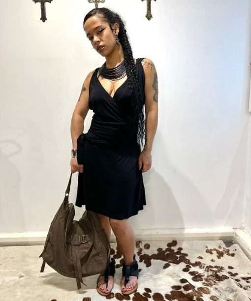 Alternative view of Vintage Diesel Gold Label Avant Garde Wrap Dress (S/M)