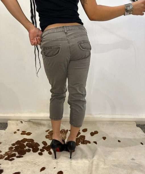 Vintage Chrome Utility Cropped Capri Pants (S) - Image 4