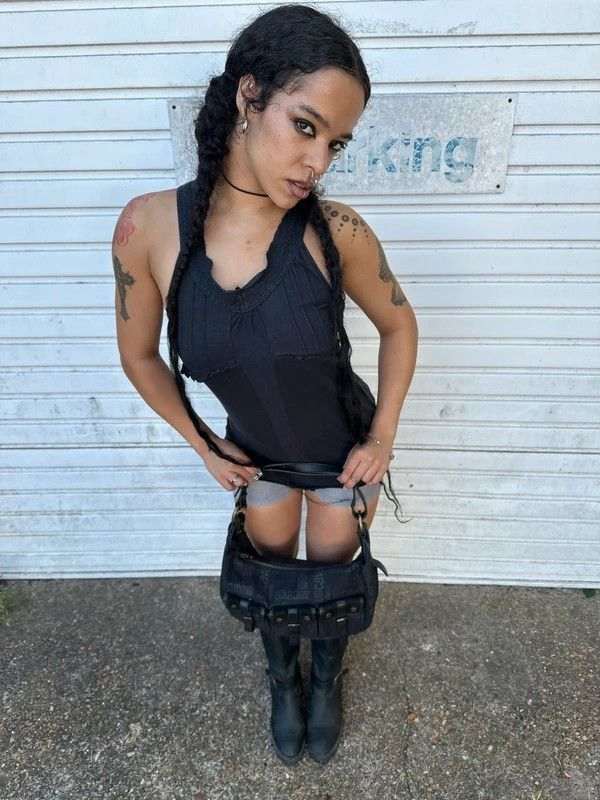 Vintage Diesel Gothic Halterneck Cross Over Top (S) - Image 6