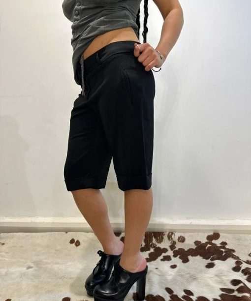 Alternative view of Vintage Black French Vintage Cropped Trousers (UK 10/12 S/M)