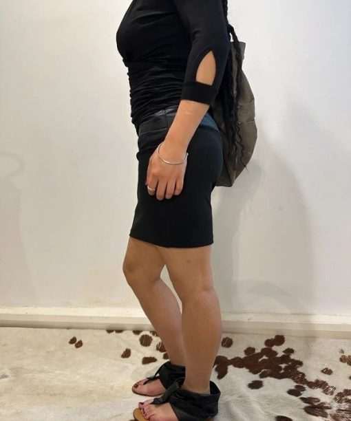 Alternative view of Vintage Black Subversive Avant Garde Mini Dress (S)