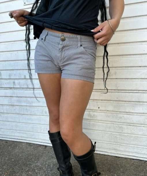 Vintage Pinstripe Diesel Low Rise Booty Shorts (S)