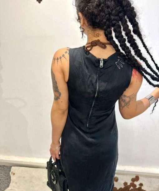 Vintage Diesel Safety Pin Black Avant Garde Dress (S) - Image 6