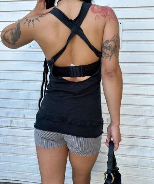 Vintage Diesel Gothic Halterneck Cross Over Top (S) - Image 5