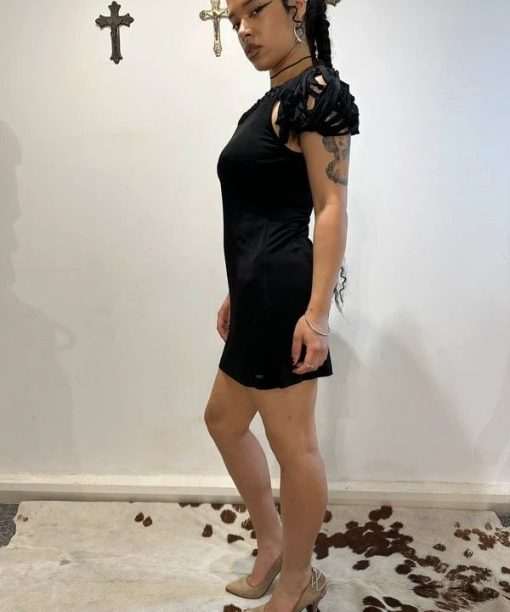 Vintage Designer Guess Slinky Mini Dress (S) - Image 5