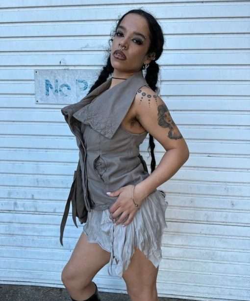 Vintage AllSaints Avant Garde Leather Gilet (S)