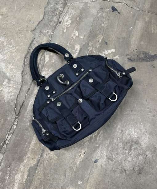 Vintage George Gina Lucy Navy Shoulder No No Bag