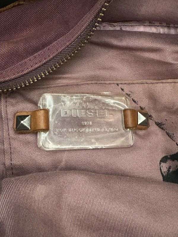 Vintage Purple 2010s Diesel Studded Shoulder Bag - Image 8
