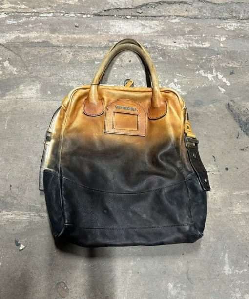 Vintage Diesel Soft Leather Dip Dyed Shoulder Bag