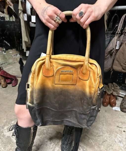 Alternative view of Vintage Diesel Soft Leather Dip Dyed Shoulder Bag