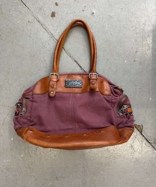 Vintage Purple 2010s Diesel Studded Shoulder Bag