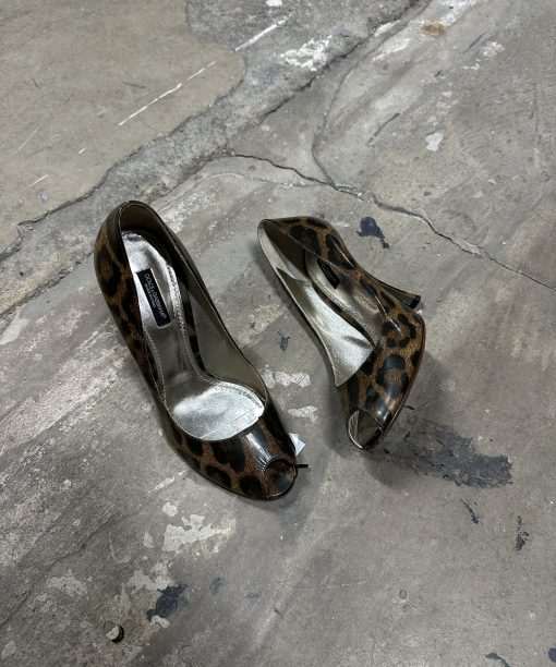 Vintage Dolce Gabbana Leopard Print Stiletto Pumps (UK 5 EU 38 US 7)