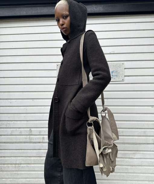 Alternative view of Vintage Cop Copine Gothic Hooded Button Coat (S)