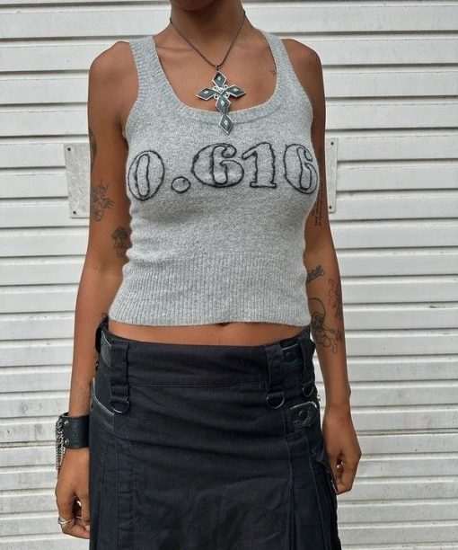 Vintage IKKS French Vintage Embroidered Knit Vest (S)