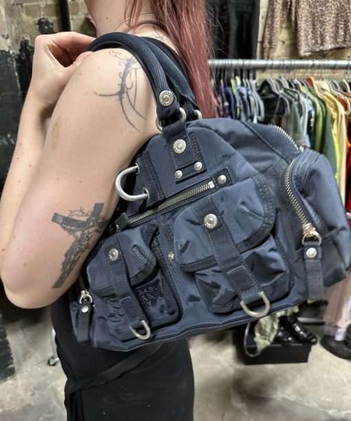 Alternative view of Vintage George Gina Lucy Navy Shoulder No No Bag