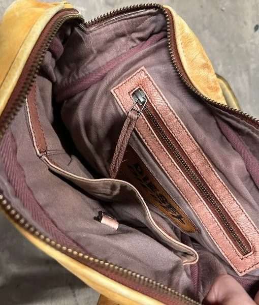 Vintage Diesel Soft Leather Dip Dyed Shoulder Bag - Image 5