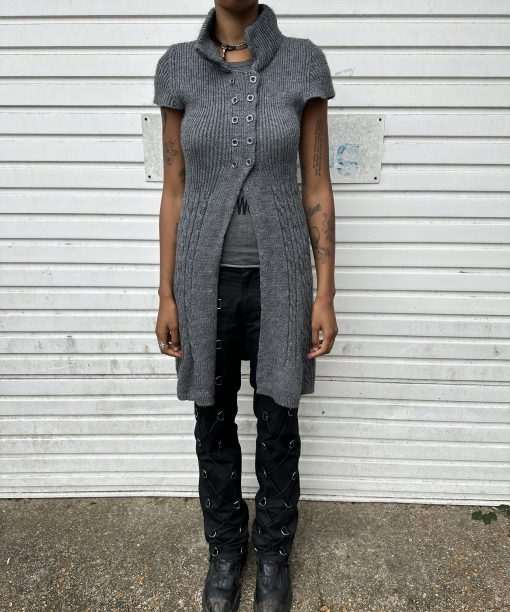 Vintage Mohair Italian Knit Maxi Cardigan (S/M) - Image 5