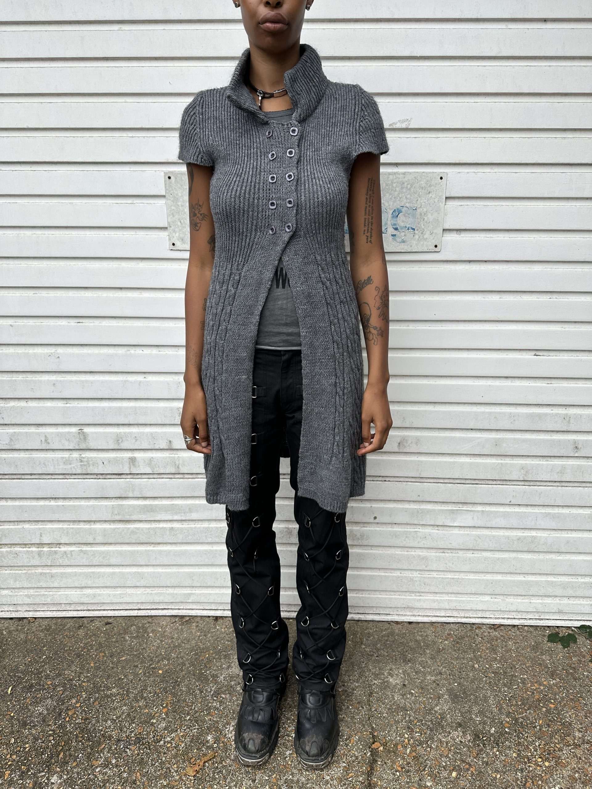 Vintage Mohair Italian Knit Maxi Cardigan (S/M) - Image 5