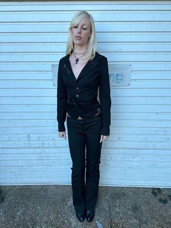 Vintage Diesel Gothic Collared Jacket with Buttons (XS) - Image 7