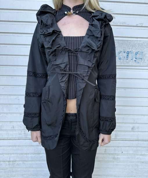 Alternative view of Vintage Black Italian Romantic Gothic Jacket (XS/S)