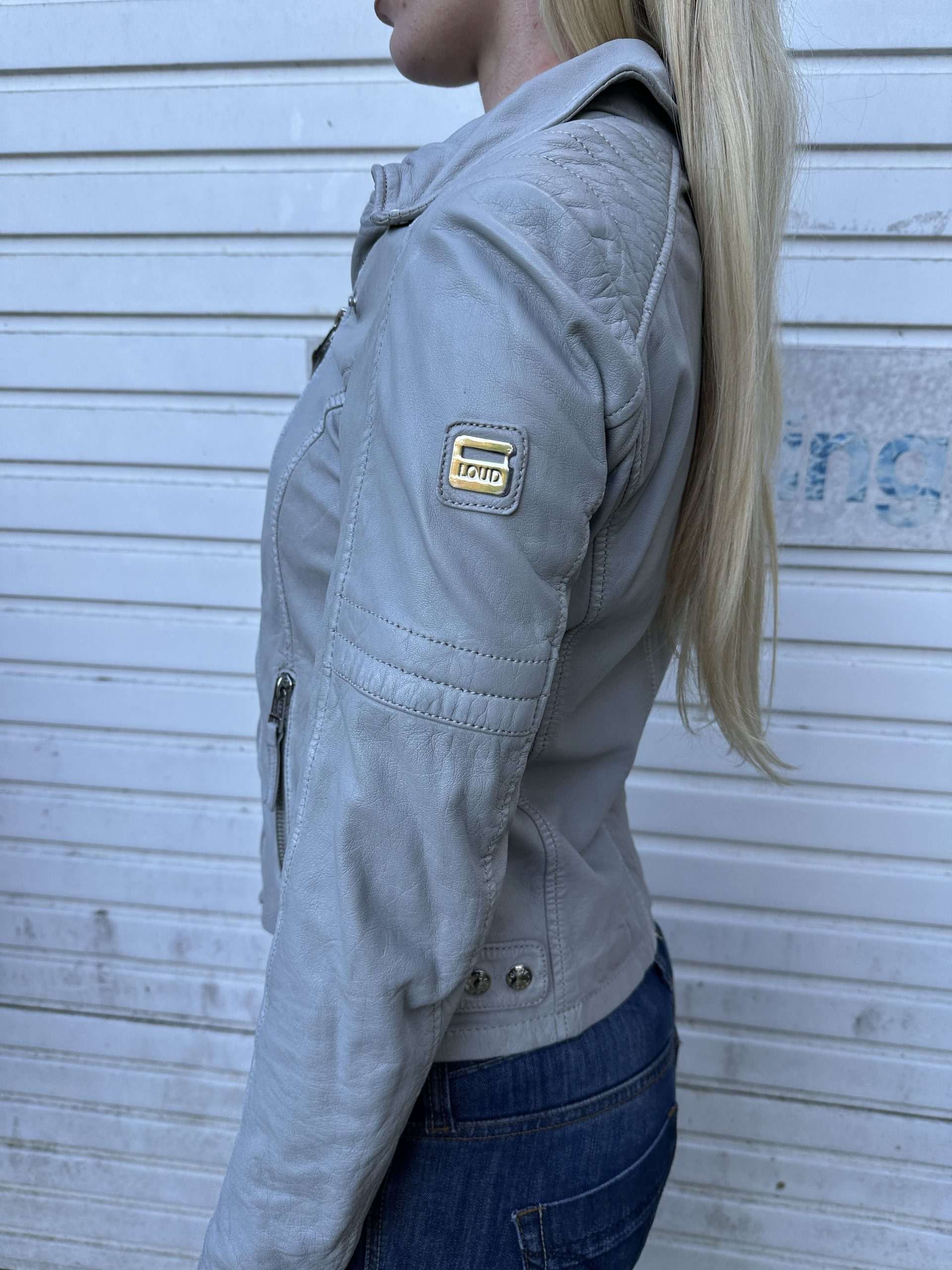 Vintage Italian Leather Cropped Moto Jacket (S) - Image 4