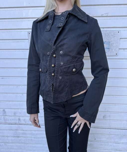 Alternative view of Vintage Avant Garde Gothic Diesel Cotton Utility Jacket (XS/S)