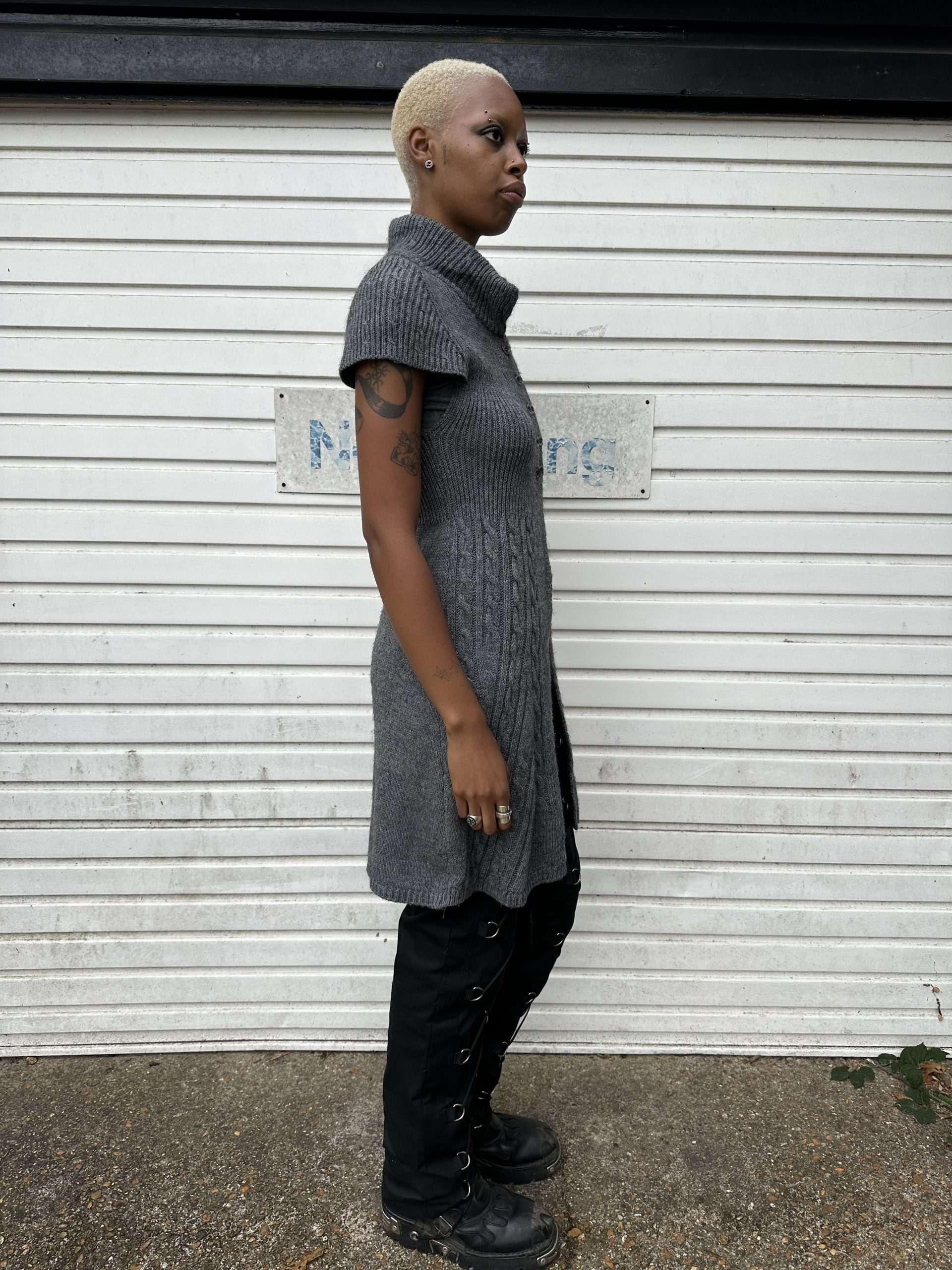 Vintage Mohair Italian Knit Maxi Cardigan (S/M) - Image 3