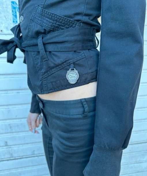 Vintage Diesel Gothic Collared Jacket with Buttons (XS) - Image 4
