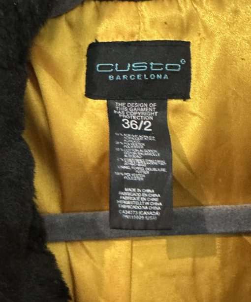 Vintage Custo Barcelona Black Cropped Coat (XS) - Image 5