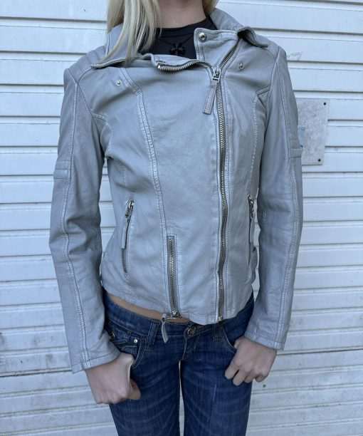 Vintage Italian Leather Cropped Moto Jacket (S)