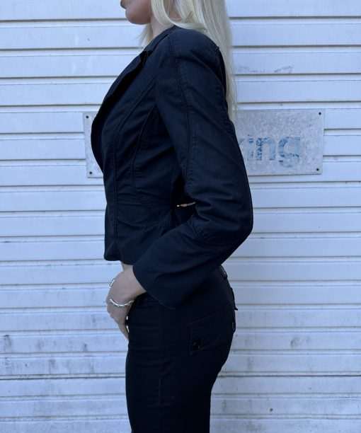 Vintage Roberto Cavalli Tie Front Cropped Blazer Jacket (XS/S) - Image 6